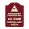 Signmission This Garage Is Protected by 24 Hour Surveillance System Heavy-Gauge Alum Sign, 24" H, BU-1824-22817 A-DES-BU-1824-22817 - alternate 1